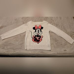 GAP Toddler Cream Sweater with Minnie Mouse Design - Size 4T